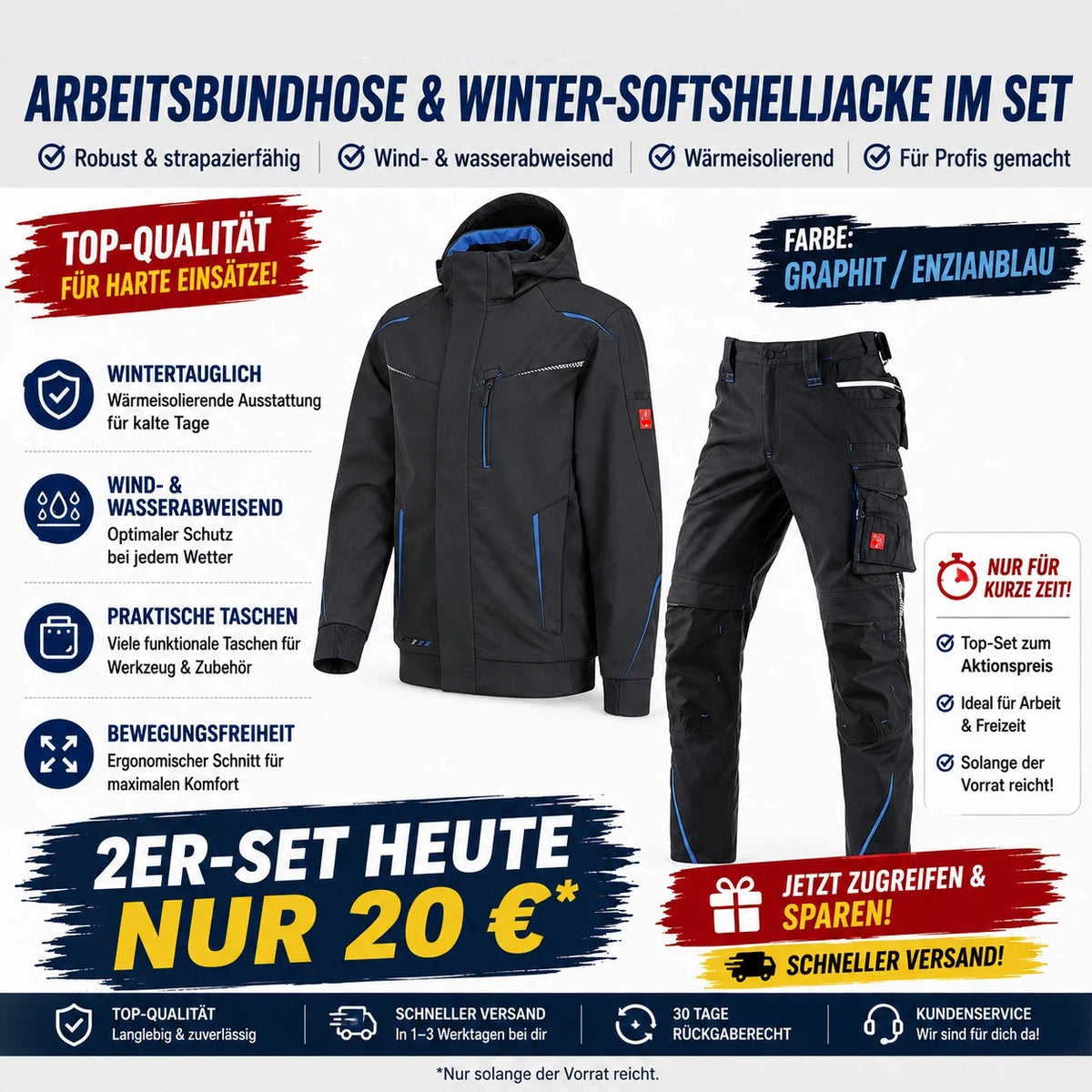 ☀️ WINTER-SALE IM SOMMER ❄️Softshelljacke × Bundhose motion 2026 Set