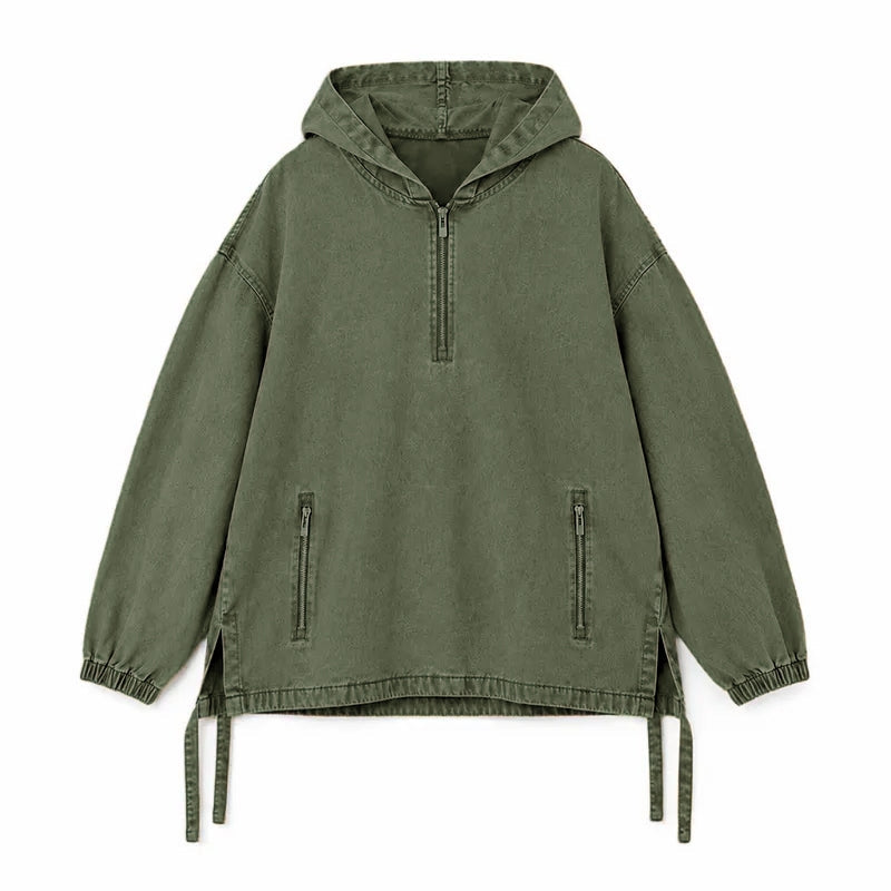 Unisex Cotton Washed Denim Hoodie