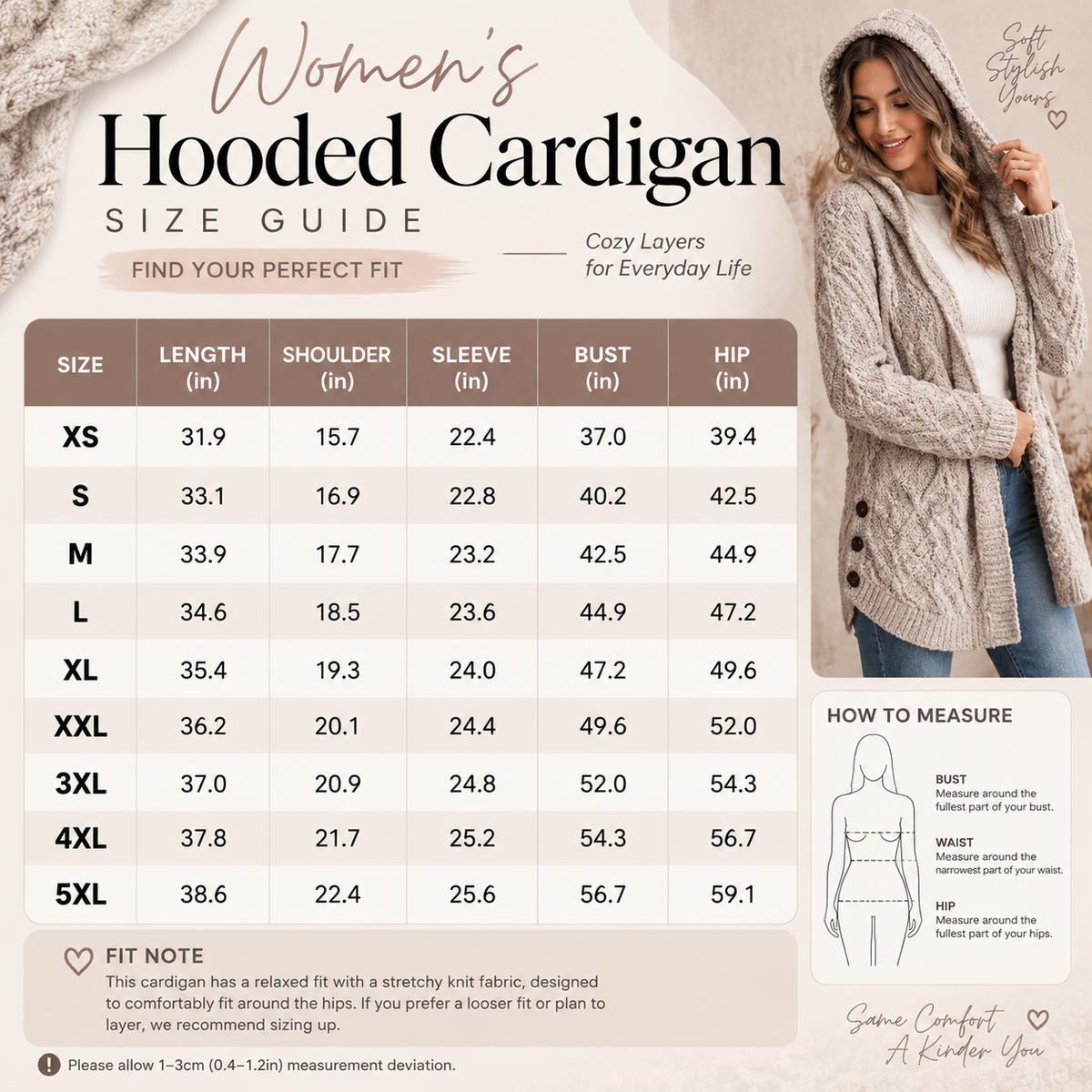 Women's Hooded Cardigan Long Sleeve Coat