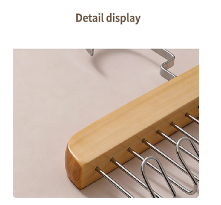 Multifunctional clothes hanger hook solid wood clothes hanger