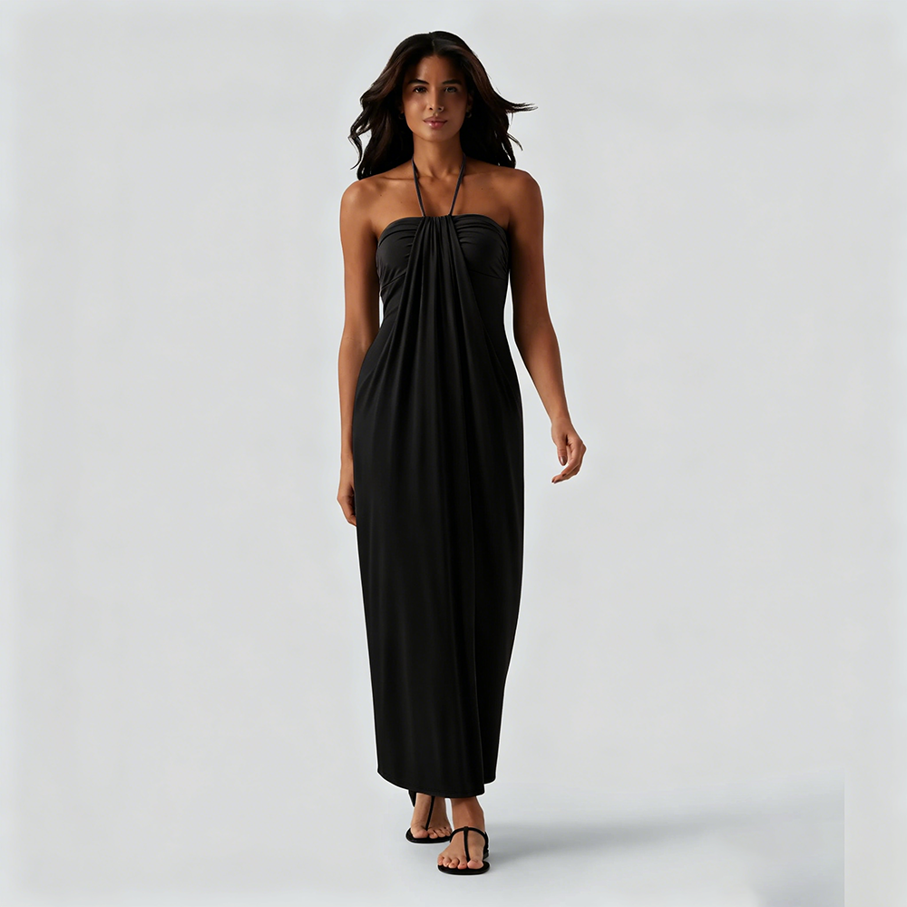 💥Halter Tie Back Maxi Dress with Pockets