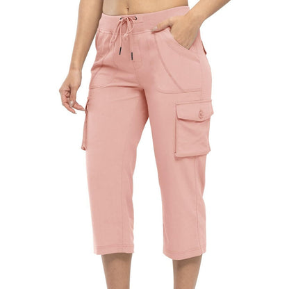 🔥Last day promotion-Women’s Loose Fit Lightweight Capri Cargo Pants – Casual 3/4 Trousers with 6 Pockets
