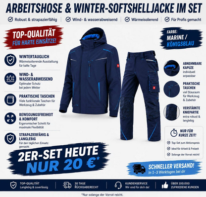 Offizieller Markenshop-Softshelljacke Bundhose Set