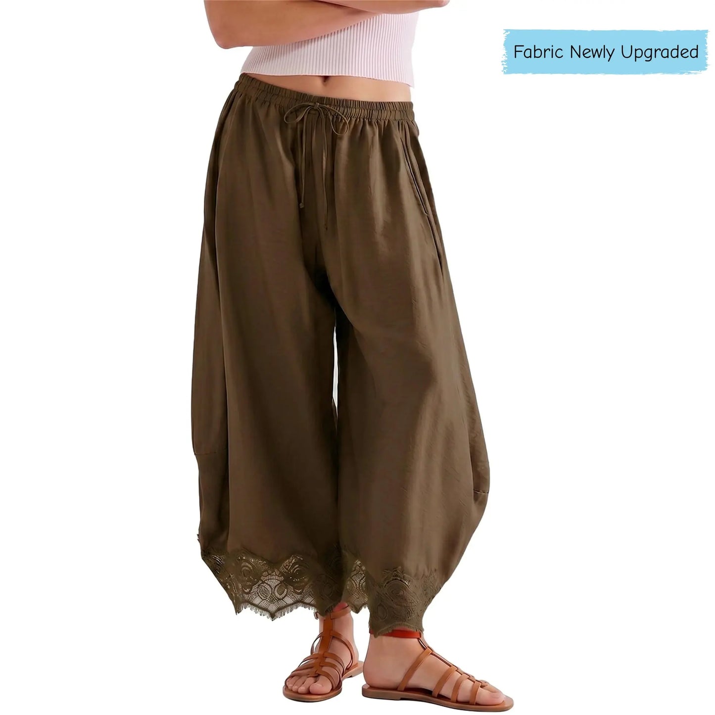 Women’s High-Waist Wide-Leg Cropped Pants