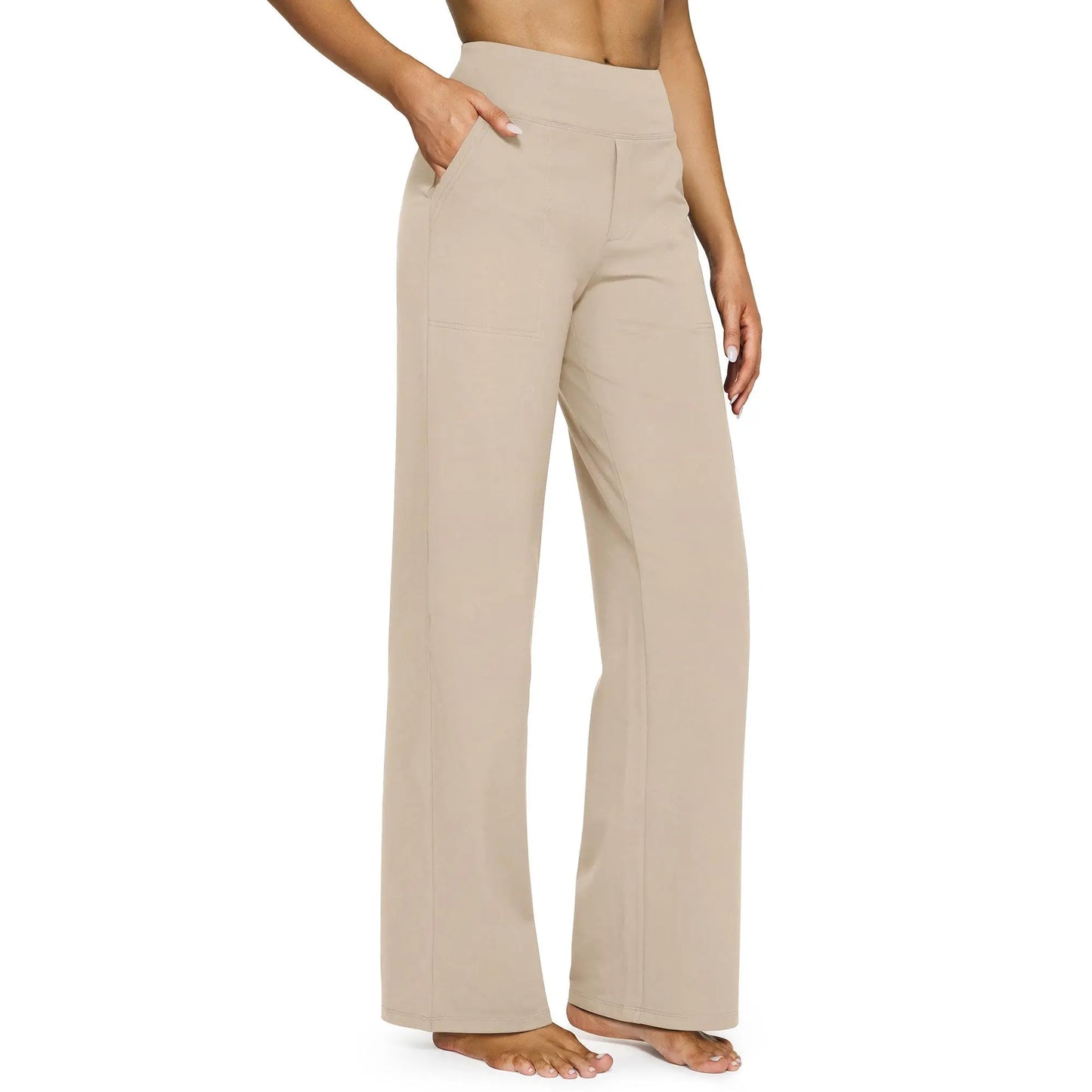 Women's Relaxed Wide-Leg Comfort Pants.