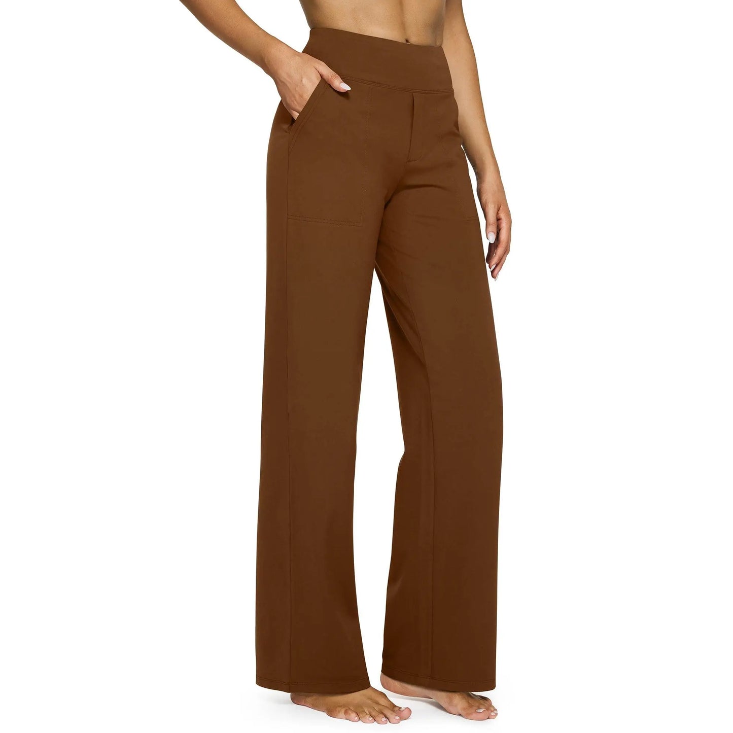 Women's Relaxed Wide-Leg Comfort Pants.