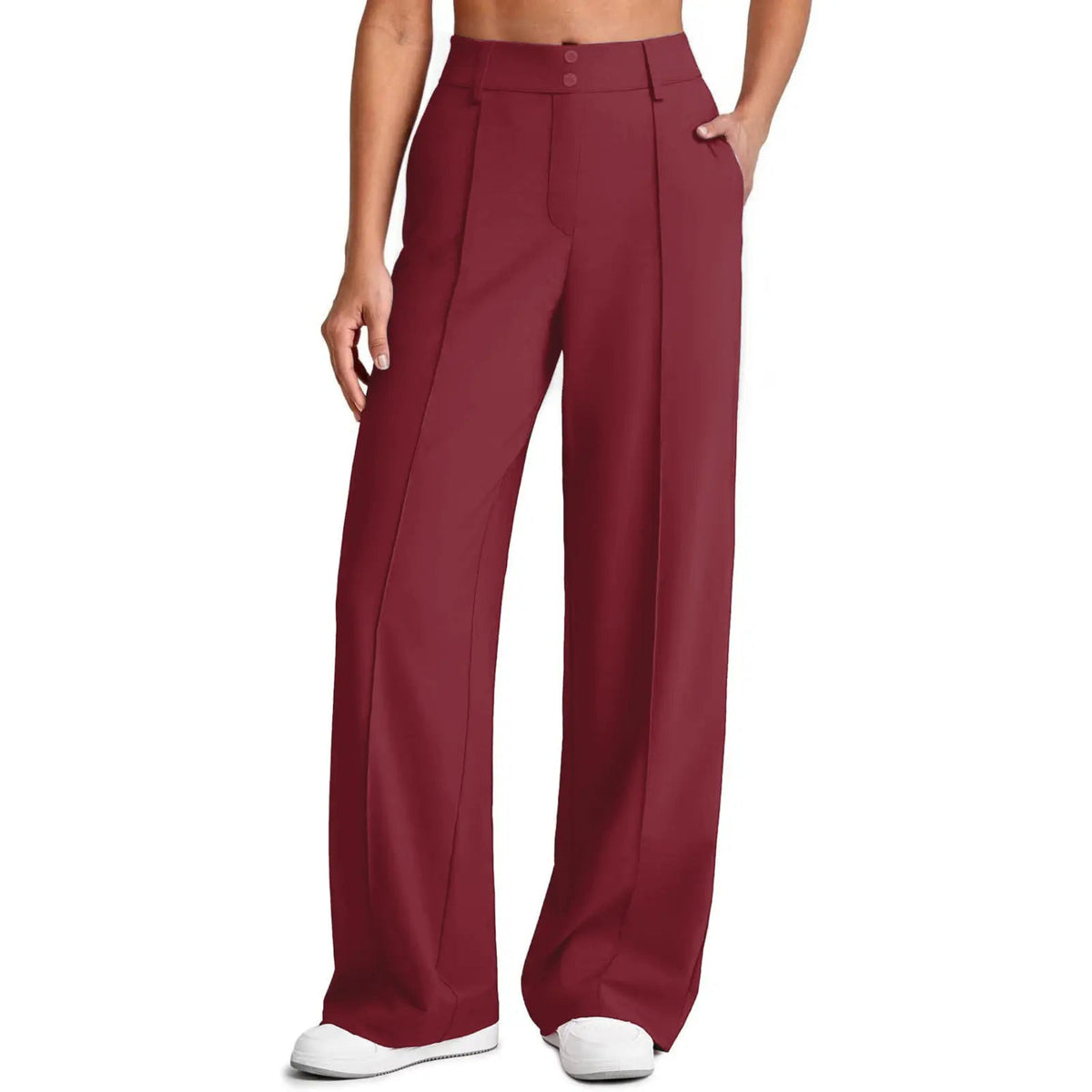 🔥Last Day:90% Off🔥Women's Straight Leg Ponte Yoga Pants with Pockets-1
