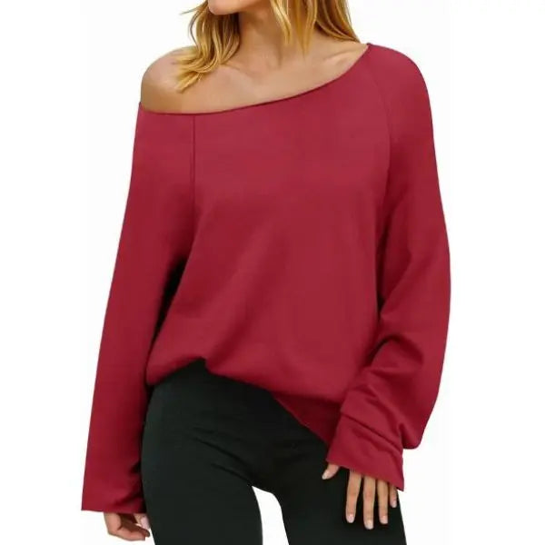 Women's Off the Shoulder Oversized Sweatshirt
