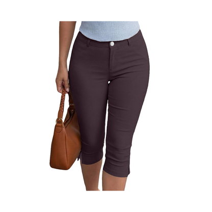 Capri Pants for Women Stretch Fitted Dressy Work Casual Slim Crop Legging