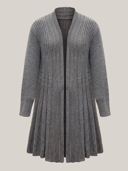 🔥 MAJOR SALE-Women’s Textured Long Cardigan – Relaxed Kimono-Style Open Front Sweater