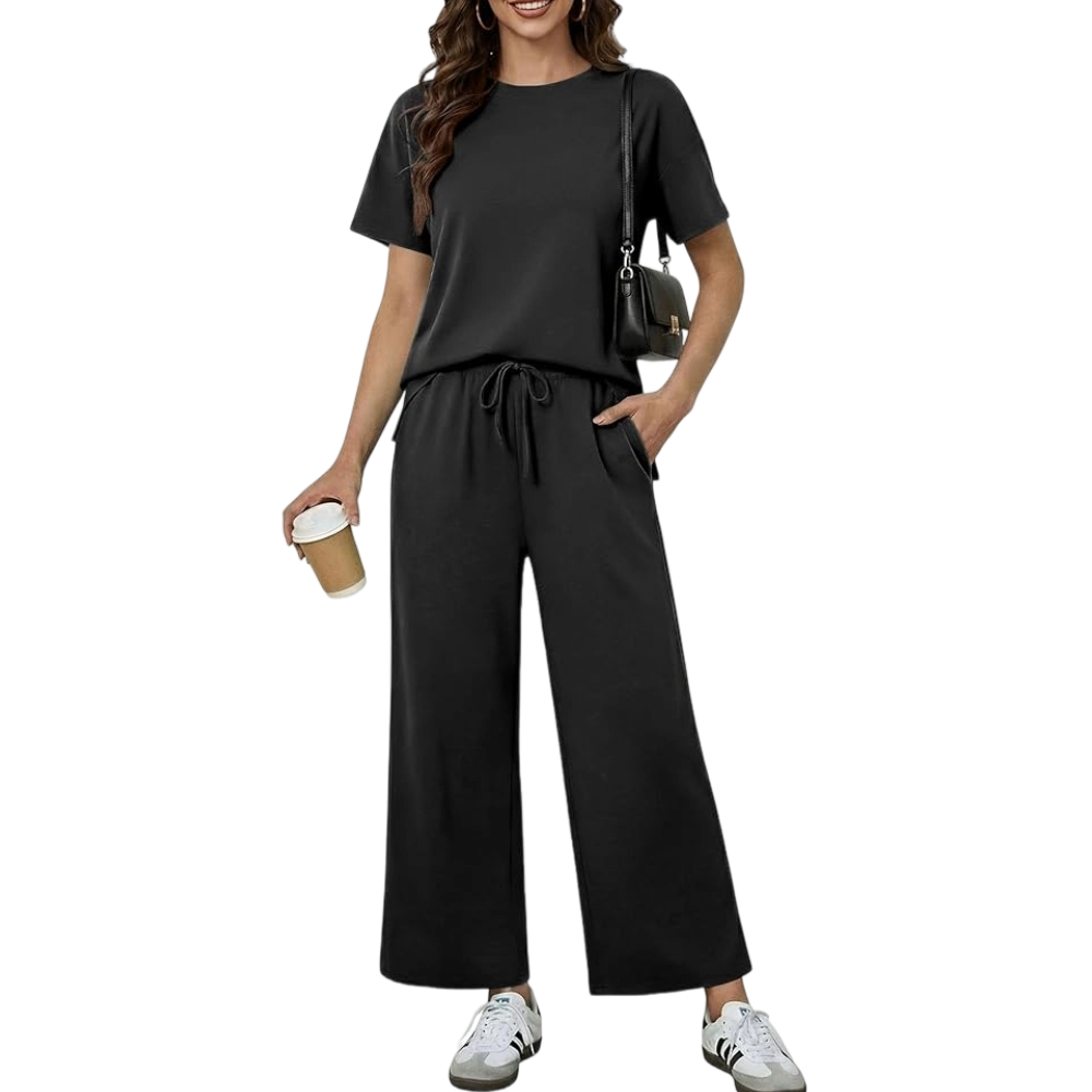 Women's Soft Short-Sleeve Loungewear Set