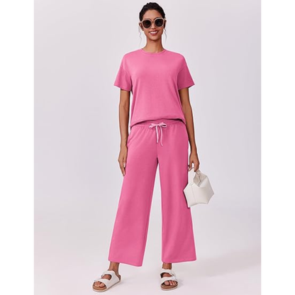 Women's Soft Short-Sleeve Loungewear Set