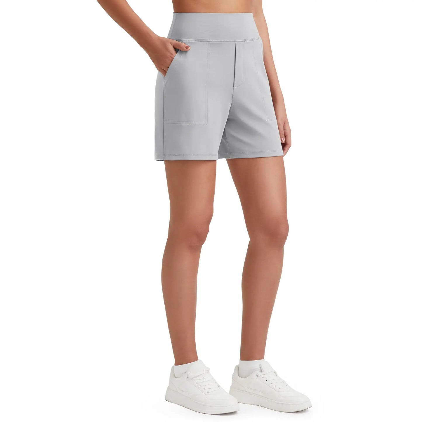 【LAST DAY SALE】Women’s High-Waisted Wide-Leg Comfort Shorts with Pockets