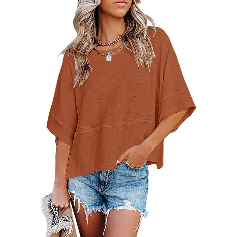 Women's Batwing Half Sleeve T-Shirts Tops