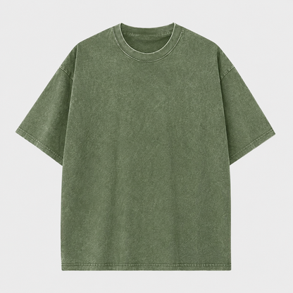 Men’s Plus Size 100% Cotton Acid Wash Oversized Heavyweight Vintage T-Shirt