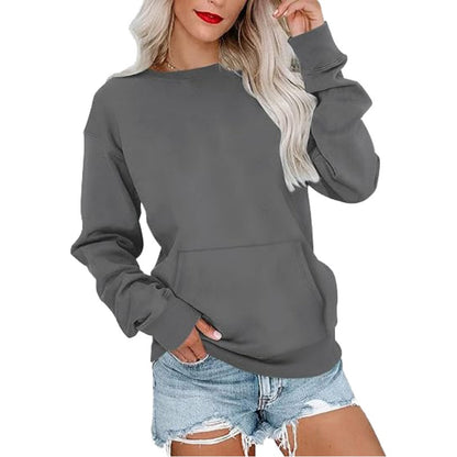 🎉Women's Oversized Crewneck Sweatshirt Long Sleeves Top with Pocket