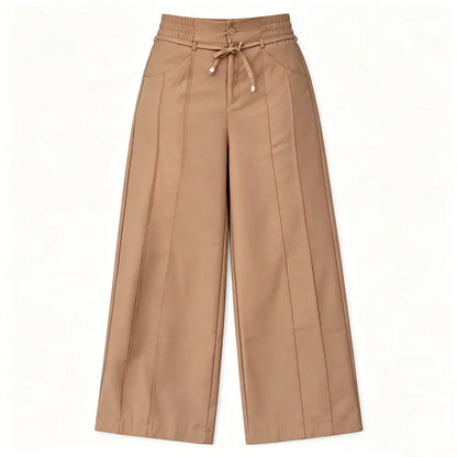 Women's Wide Leg Vertical Line Pleated Pants