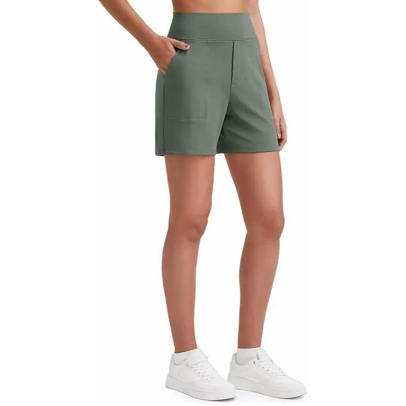 【LAST DAY SALE】Women’s High-Waisted Wide-Leg Comfort Shorts with Pockets