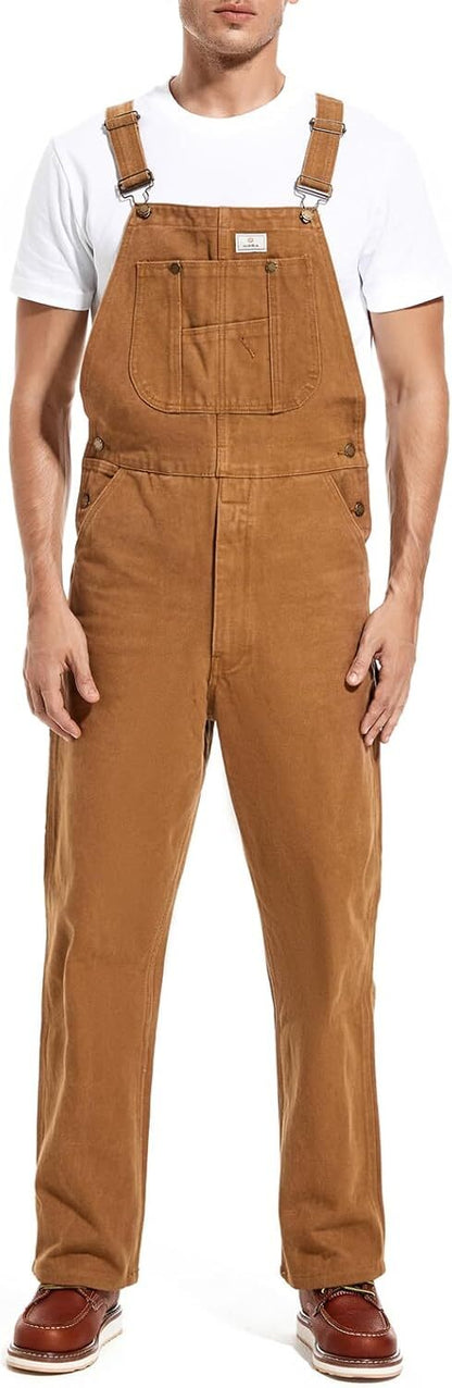 🔥Last Day Promotion🔥Men's Denim Bib Overalls, Workwear with Adjustable Straps and Convenient Tool Pockets