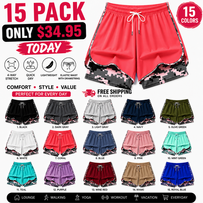 Women’s casual athletic shorts with pockets