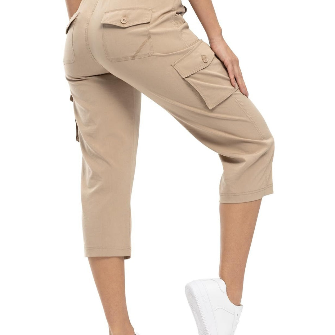 🔥Last day promotion-Women’s Loose Fit Lightweight Capri Cargo Pants – Casual 3/4 Trousers with 6 Pockets