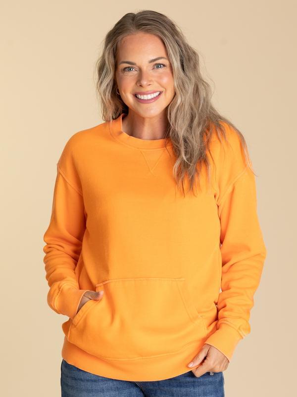 🔥【LAST DAY SALE】Pigment Dyed Cozy Campfire Crewneck Sweatshir