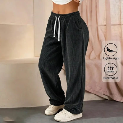 Women’s Relaxed Corduroy Straight-Leg Pants