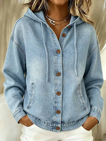 CLEARANCE SALE🔥 Effortless Chic Hooded Denim Jacket