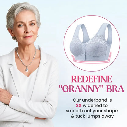 🔥Last Day💥Front Closure Breathable Cotton Lifting Bra for Senior