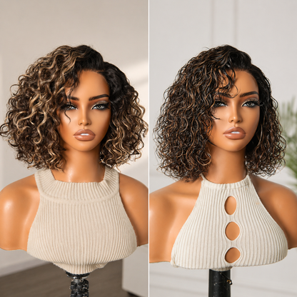 🔥Last Day: 79% OFF🔥Ready-to-Wear Glueless Curly Bob Wig