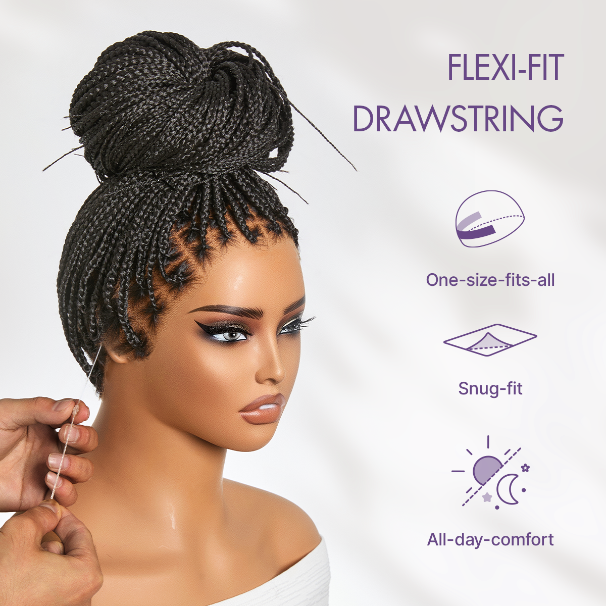 💝 Ready-to-Go Glueless Water Wave Drawstring Wig