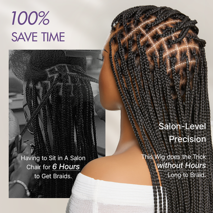 ✨ No Glue, No Hassle – Natural Wavy & Braided Wigs