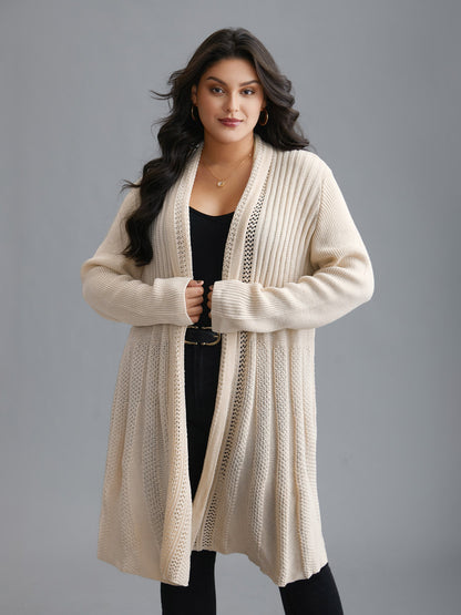 🔥 MAJOR SALE-Women’s Textured Long Cardigan – Relaxed Kimono-Style Open Front Sweater