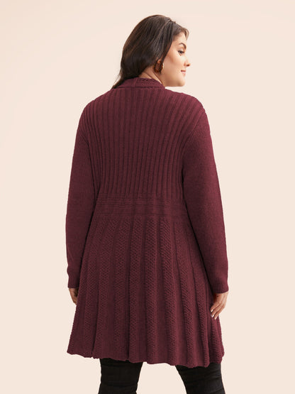 🔥 MAJOR SALE-Women’s Textured Long Cardigan – Relaxed Kimono-Style Open Front Sweater