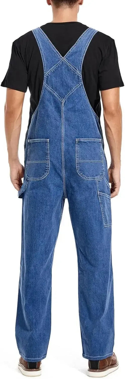 Men's Flex Denim Bib Overalls — Adjustable & Utility Ready