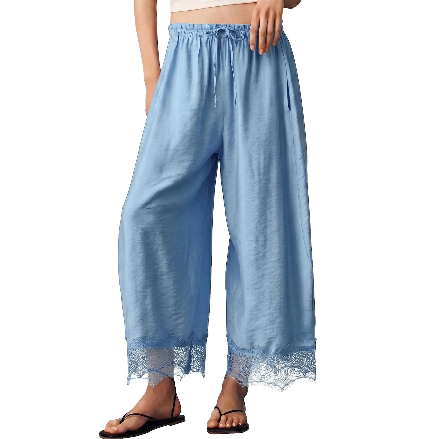 Women’s High-Waist Wide-Leg Cropped Pants