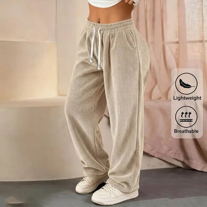 Women’s Relaxed Corduroy Straight-Leg Pants