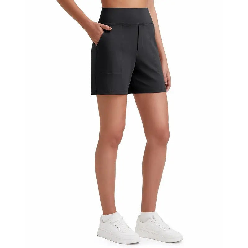 【LAST DAY SALE】Women’s High-Waisted Wide-Leg Comfort Shorts with Pockets