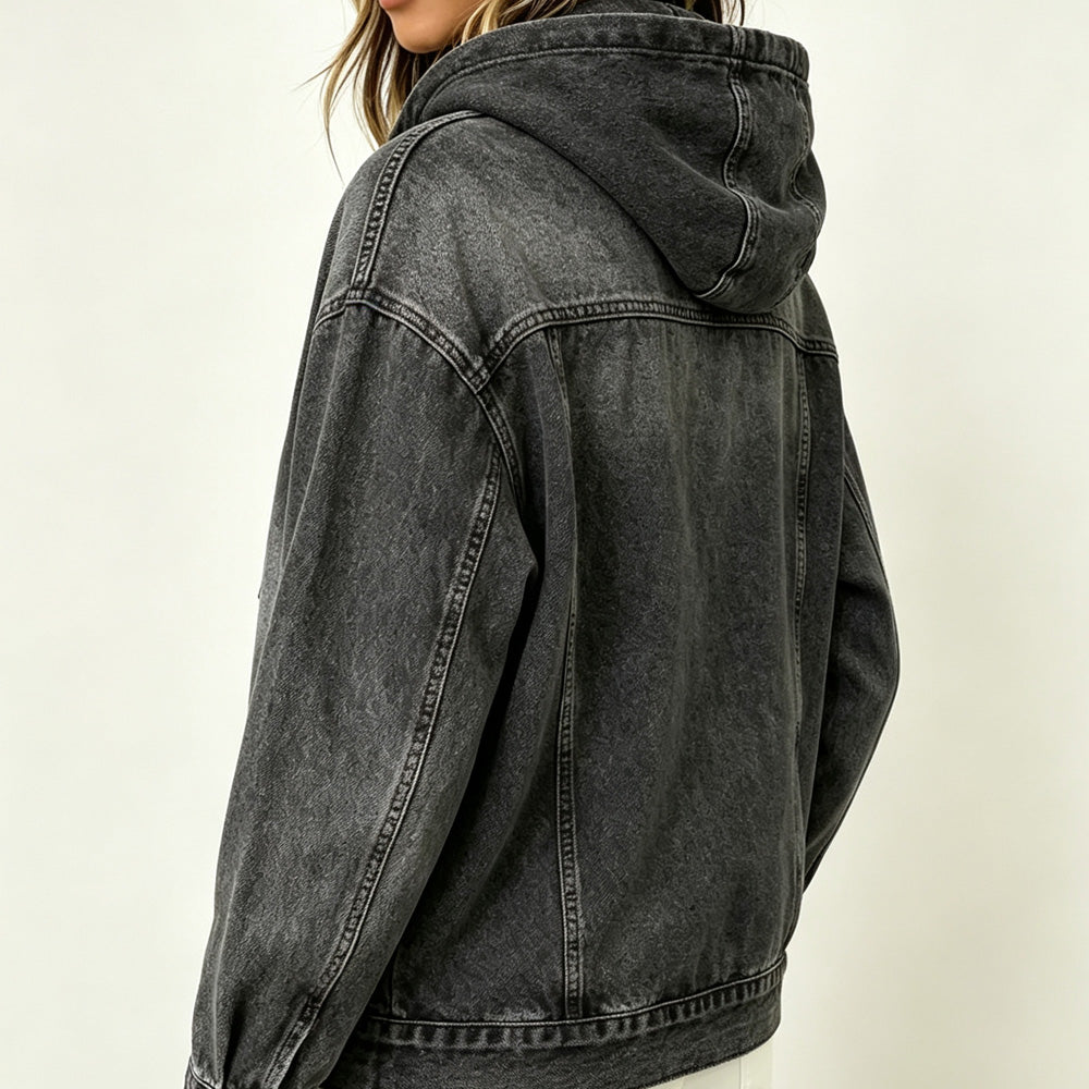 CLEARANCE SALE🔥 Effortless Chic Hooded Denim Jacket