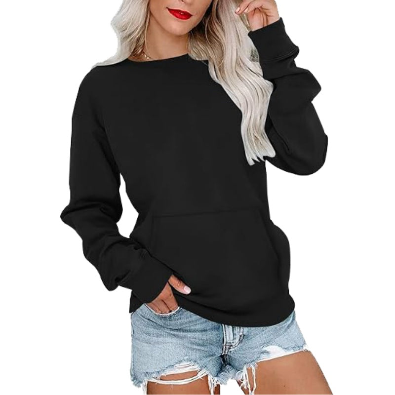 🎉Women's Oversized Crewneck Sweatshirt Long Sleeves Top with Pocket