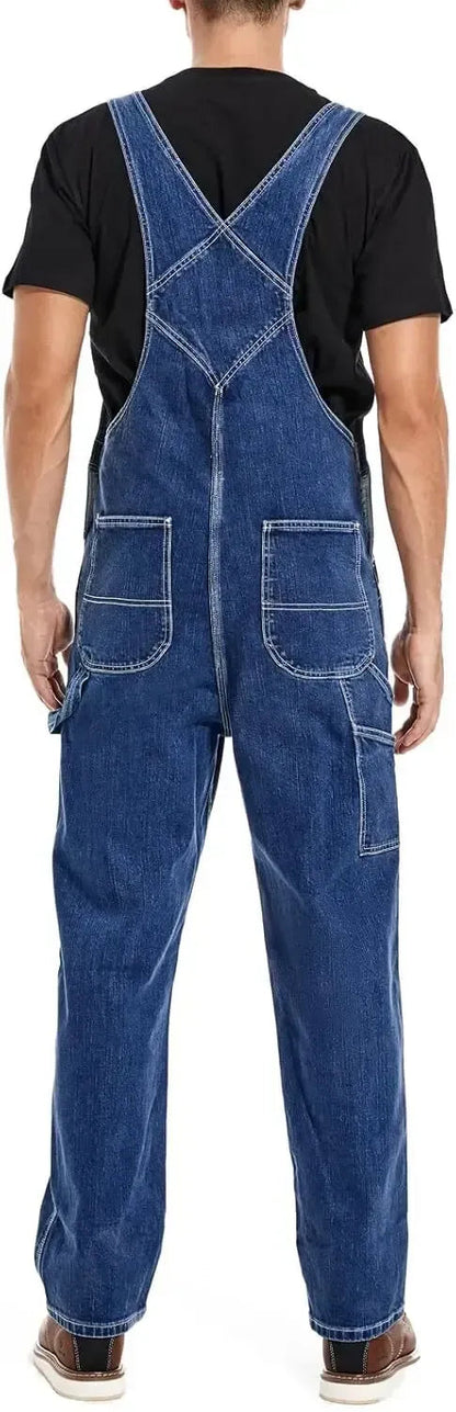 Men's Flex Denim Bib Overalls — Adjustable & Utility Ready