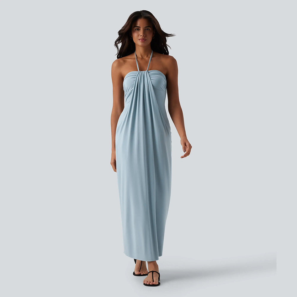 💥Halter Tie Back Maxi Dress with Pockets