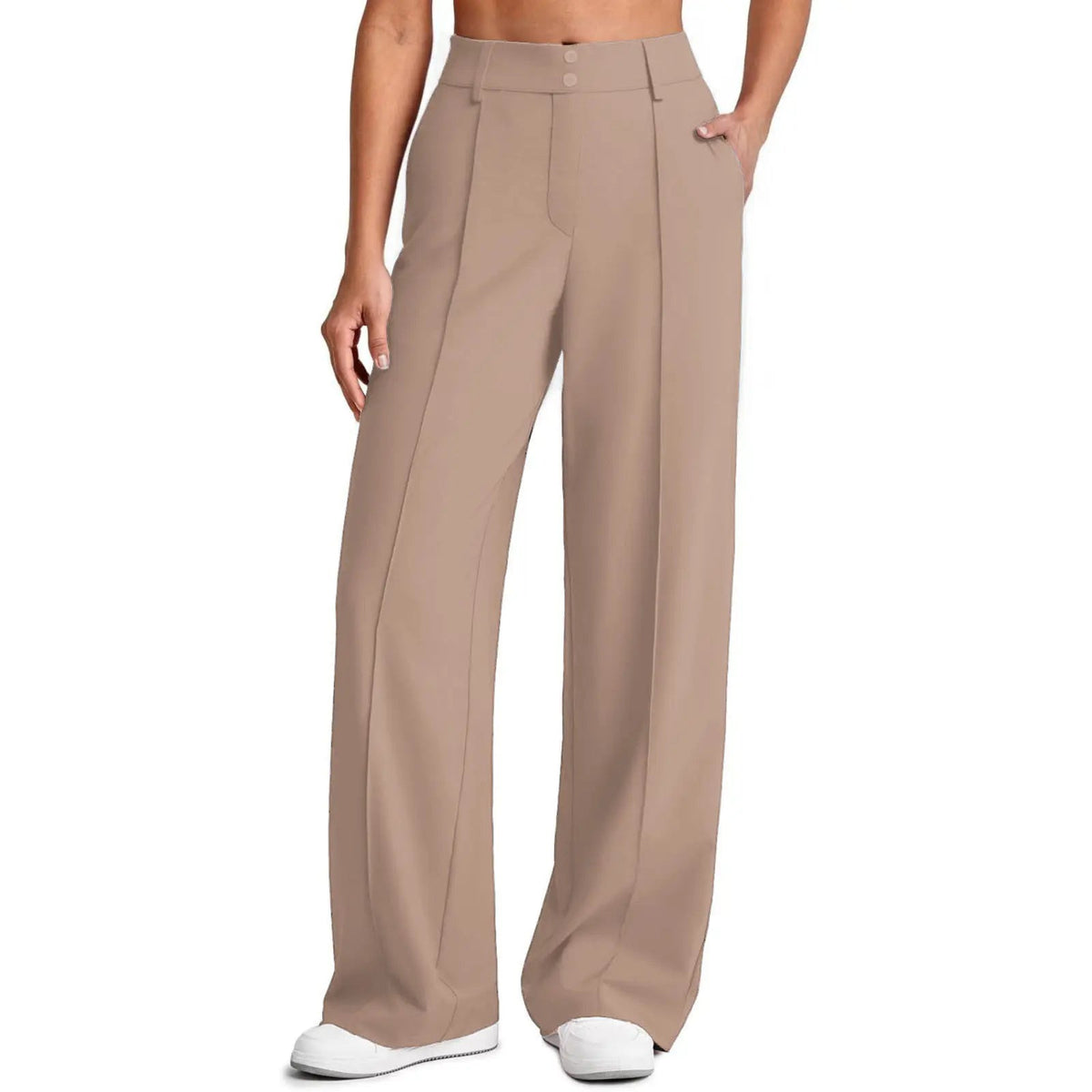 🔥Last Day:90% Off🔥Women's Straight Leg Ponte Yoga Pants with Pockets-1