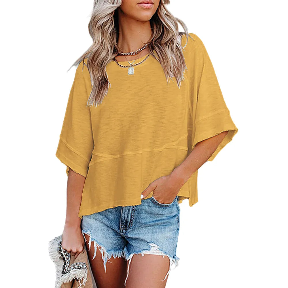Women's Batwing Half Sleeve T-Shirts Tops