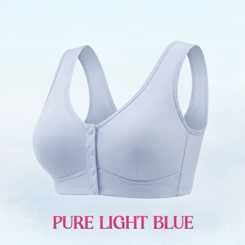 🔥Last Day💥Front Closure Breathable Cotton Lifting Bra for Senior