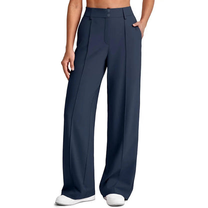 🔥Last Day:90% Off🔥Women's Straight Leg Ponte Yoga Pants with Pockets-1