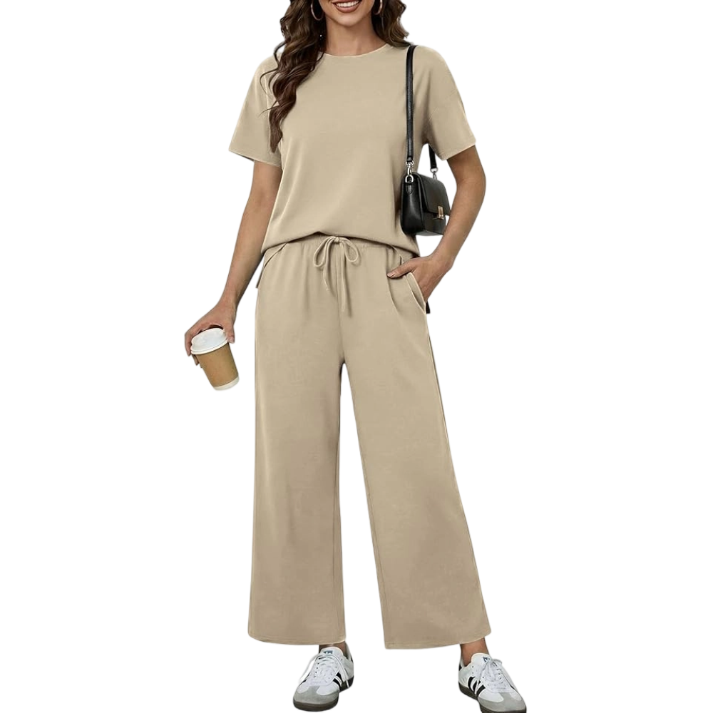 Women's Soft Short-Sleeve Loungewear Set