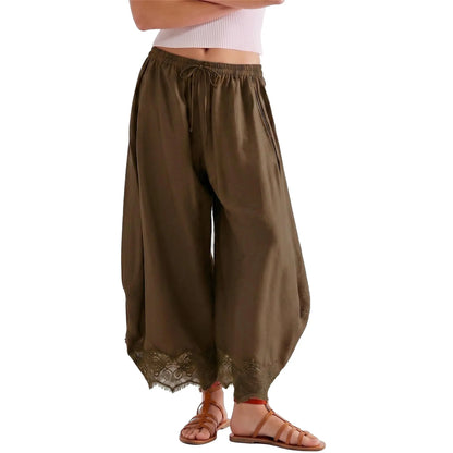 Women’s High-Waist Wide-Leg Cropped Pants