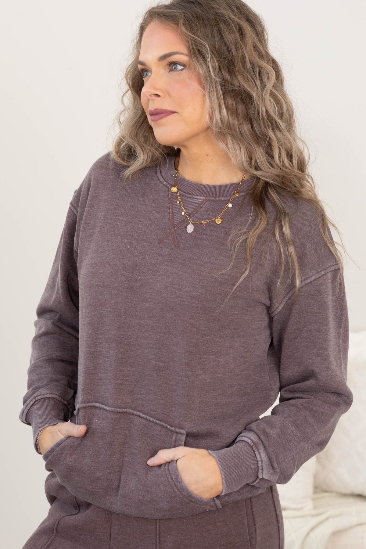 Kuscheliges Campfire-Sweatshirt mit Rundhalsausschnitt