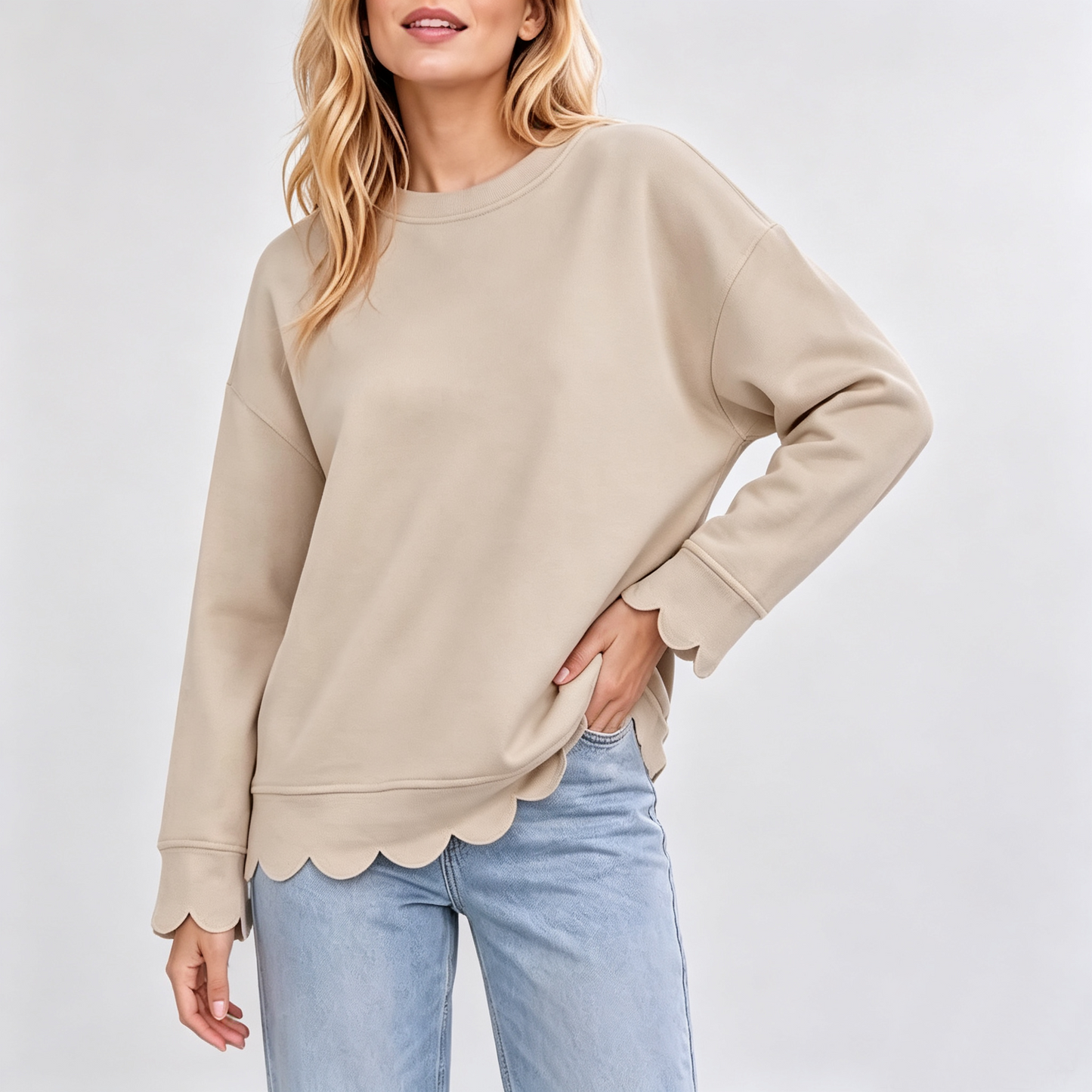 Women's Fashion Casual Knit Vintage-Inspired Round Neck Oversized Tunic